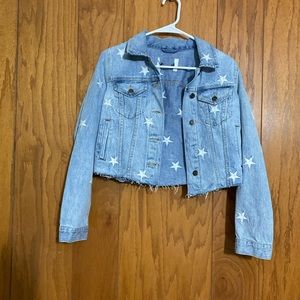Pistola Blue Denim Jacket with White Stars
